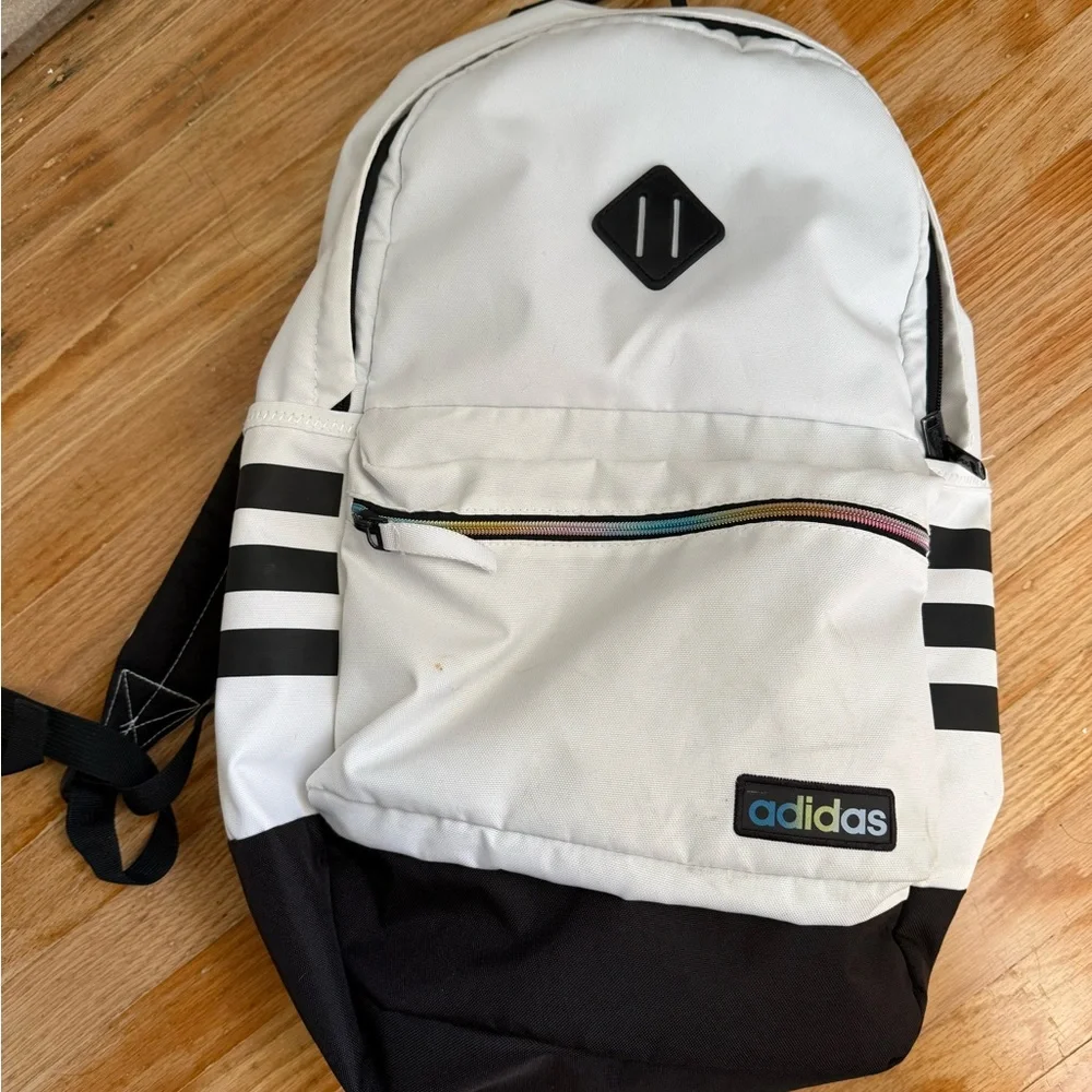 Adidas White and Black Men's Backpack - Picture 6 of 7